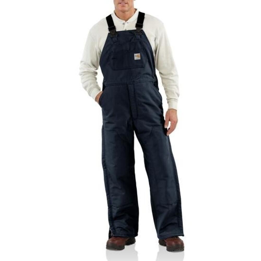 Carhartt 1626 Quilt Lined Bib Overalls Navy New With Tags! 44x30 Fire Rated